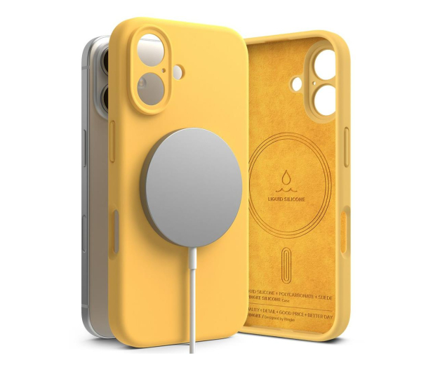 Ringke Silicone Magnetic Magsafe do iPhone 16 Yellow - 1278059 - zdjęcie 2
